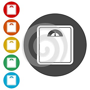 Bathroom scale, Vector bathroom scale icon