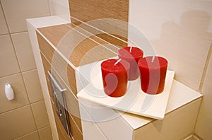 Bathroom shelf detail