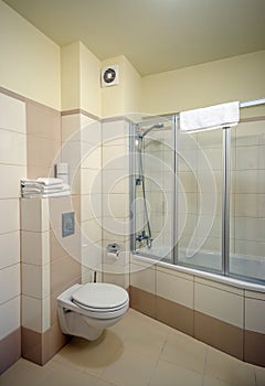 Bathroom shower cabin.