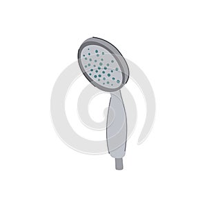 bathroom shower head cartoon vector illustration