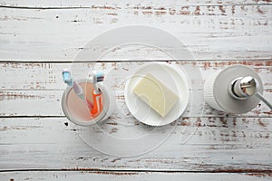 bathroom soap dispenser and toothbrush cup