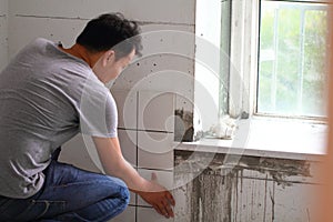 Bathroom tiles renovation