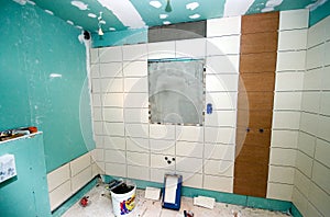 Bathroom tiles renovation