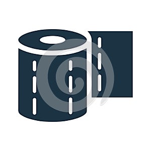 Bathroom, toilet paper icon. Simple editable vector illustration