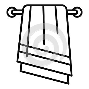 Bathroom towel icon outline vector. Organic clean mask