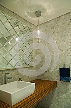 Bathroom view with modern decoration