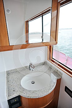 Bathroom in yacht