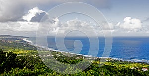 Bathsheba coastal view from Hackleton`s Cliff in Barbados