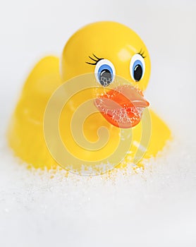 Bathtime rubber ducky and bubble fun!