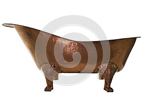 The bathtub copper on isolated background