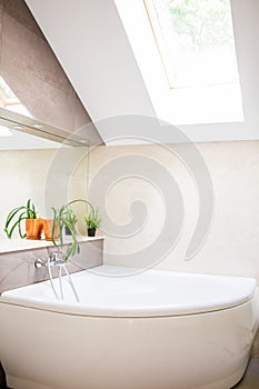 Bathtub in master bathroom in new luxury home