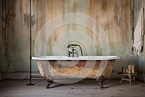 bathtub stain in vintage clawfoot tub