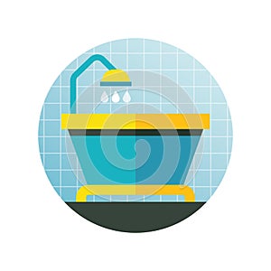 Bathtub. Vector illustration decorative design