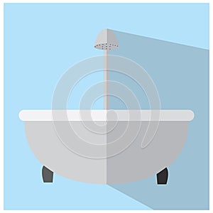 bathtub. Vector illustration decorative design