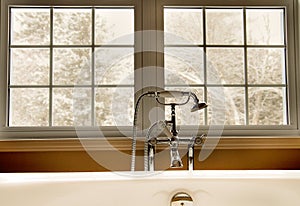 Bathtub with window