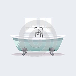 Bathtubs vector isolated on white illustration