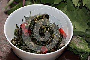 Bathua ka Saag, Pigweed leaf curry, Indian traditional food