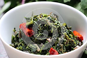 Bathua ka Saag, Pigweed leaf curry, Indian traditional food