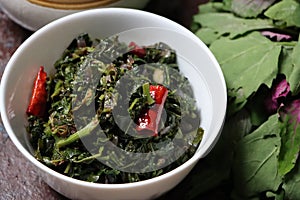 Bathua ka Saag, Pigweed leaf curry, Indian traditional food