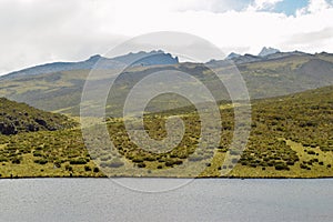 Batian Peak, Mount Kenya seen from Lake Ellis