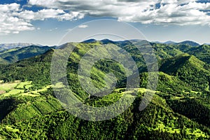 Batiful hills landscape. Great Fatra mountains, Slovakia