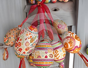 Batik art eggs and designs for Easter eggs\' shells