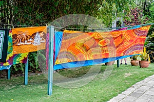 Batik on a clothesline, St Kitts, West Indies