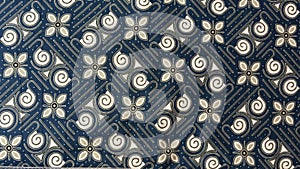 Turquoise batik fabric with beautiful pattern