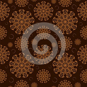 Batik indonesia fabric design template. Beautiful seamless abstract geometric flowers pattern. Retro Stylish graphic design.