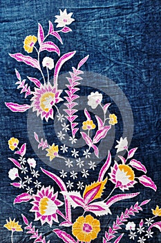 Batik, indonesian batik sarong, flowers motif batik cloth, indonesia batik pattern