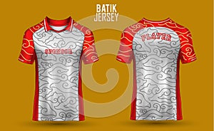 batik mega mendung pattern jersey