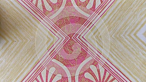 batik motif on a bench