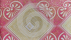 batik motif on a bench