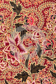 Batik pattern with roses