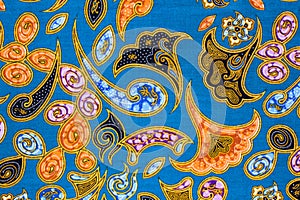 Batik sarong pattern background in Thailand, traditional batik
