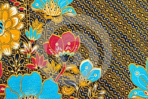 The Batik sarong pattern background in Thailand, traditional batik sarong in Asian