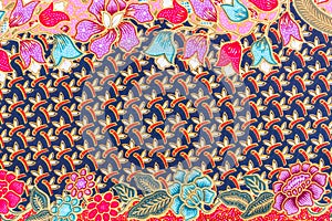 The Batik sarong pattern background in Thailand, traditional batik sarong in Asian