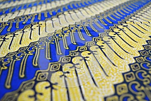 Batik textile with unique pattern and vibrant color