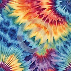 Batik texture background. Abstract colourful tie dye textile texture background. Retro, hippie and boho style