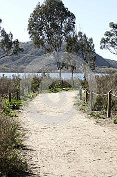 Batiquitos Lagoon Trails surrounding lake photo