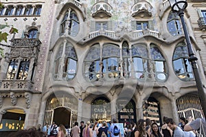 Batllo house building built by gaudi in barcelona