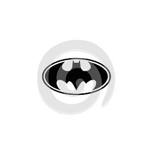 Batman logo editorial illustrative on white background