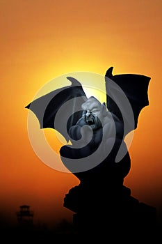 Batman in silhouette