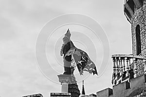 batman statue at the column