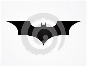 batman wing logo superhero silhouette logo template photo