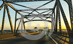 Baton Rouge Bridge over the Mississippi River photo
