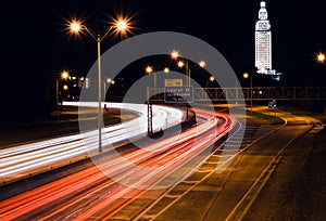 Baton Rouge interstate light trails