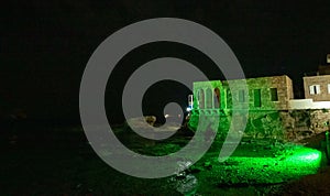 Batroun coast house at night