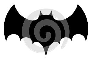 Bats icons set. Black flat silhouettes of bats. Vector illustration isolated