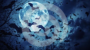 Bats in the Moonlight Gathering